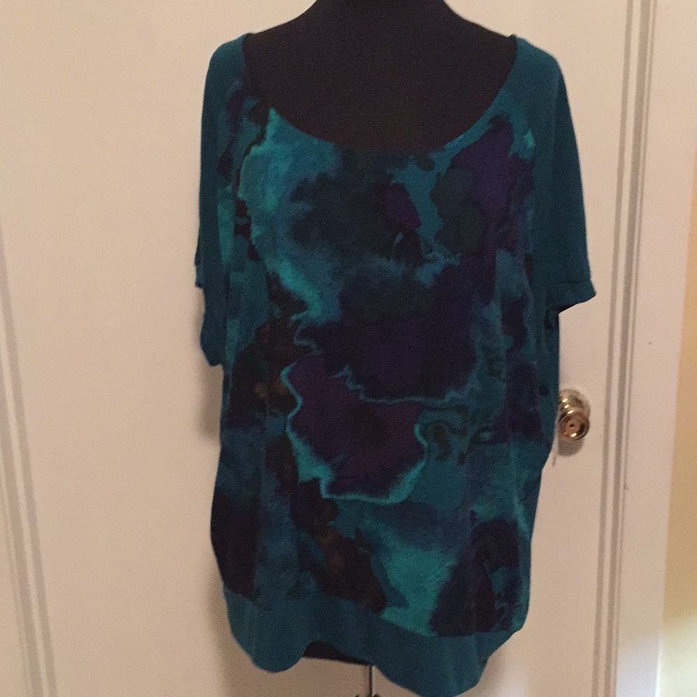 Teal & Turquoise Blouse NWOT
